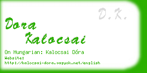dora kalocsai business card